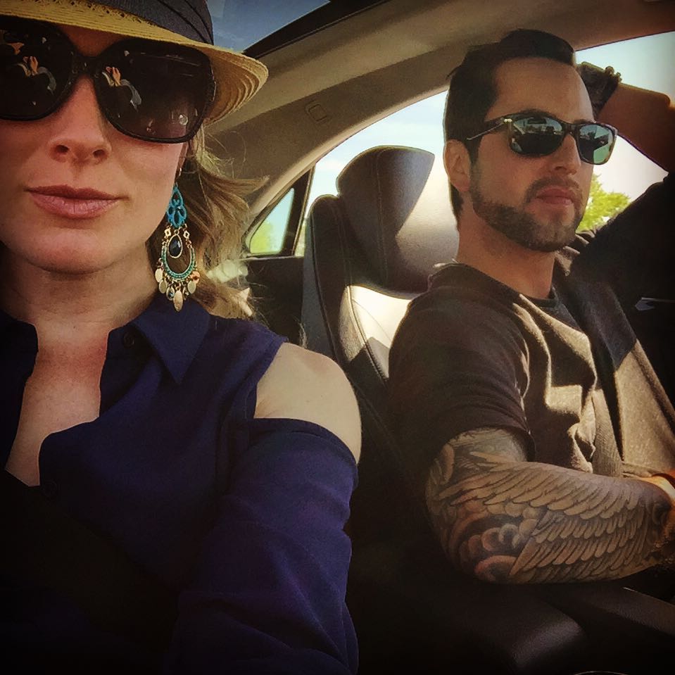 A candid everyday moment in the car